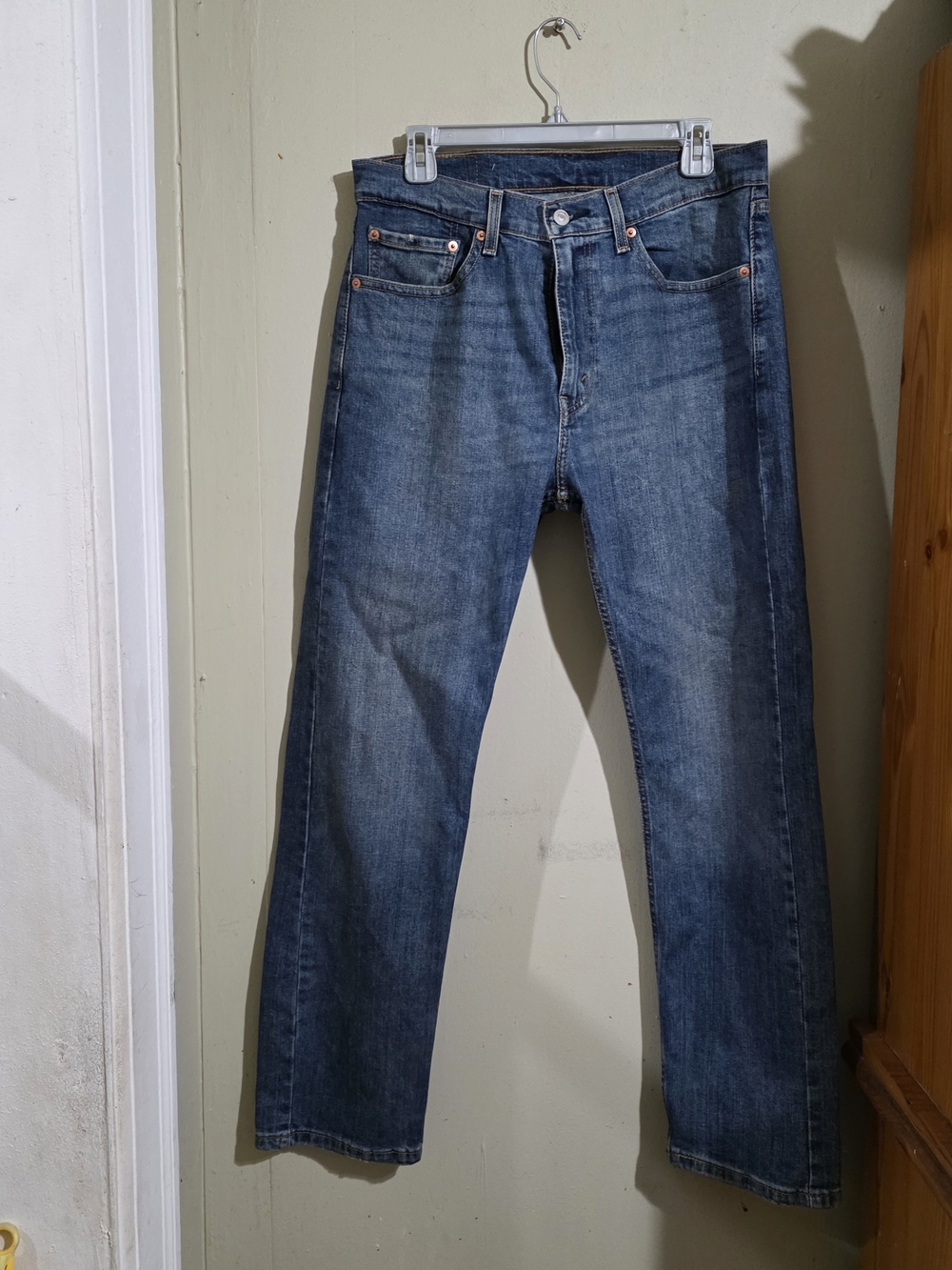 Levi's Straight Leg Dark Blue Denim Pants Used Size 32 X30